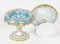 Napoleon III Blaue & Goldene Opalglastassen, 1800er, 2er Set 5