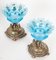 Jam Set in Blue Enamelled Opaline and Silver Plated Metal, Set of 3, Image 5