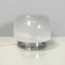 Italian Space Age Round Table Lamp in Metal Opaline and Transparent Glass, 1970s 5