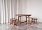 Scandinavian Rustic Dining Table and Benches in Pine, 1920s, Set of 3 8