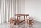 Mesa de comedor escandinava rústica y bancos de pino, años 20. Juego de 3, Imagen 2