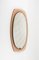 Mid-Century Oval Pink Glass Wall Mirror attributed to Veca, Italy, 1970s 3