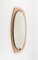 Mid-Century Oval Pink Glass Wall Mirror attributed to Veca, Italy, 1970s 2