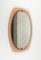 Mid-Century Oval Pink Glass Wall Mirror attributed to Veca, Italy, 1970s 15