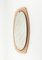 Mid-Century Oval Pink Glass Wall Mirror attributed to Veca, Italy, 1970s 9