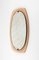 Mid-Century Oval Pink Glass Wall Mirror attributed to Veca, Italy, 1970s 14