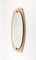 Mid-Century Oval Pink Glass Wall Mirror attributed to Veca, Italy, 1970s 12