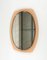 Mid-Century Oval Pink Glass Wall Mirror attributed to Veca, Italy, 1970s 10