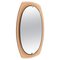 Mid-Century Oval Pink Glass Wall Mirror attributed to Veca, Italy, 1970s 1