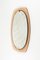 Mid-Century Oval Pink Glass Wall Mirror attributed to Veca, Italy, 1970s 8