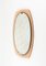 Mid-Century Oval Pink Glass Wall Mirror attributed to Veca, Italy, 1970s 11
