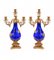 French Empire Glass Candelabras with Gilt Mounts, 1870, Set of 2 1