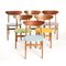 Dining Room Chairs Model 210 from Farstrup, Denmark, 1960s, Set of 6 1