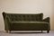 Mid-Century Danish Modern 3-Seater Sofa in Green Velvet from Fritz Hansen, 1940s 20