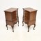 Vintage Georgian Style Burr Walnut Bedside Chests, 1930, Set of 2 4