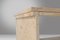 French Minimalist Console with Shelf in Travertine, 1980s 5