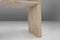 French Minimalist Console with Shelf in Travertine, 1980s 11