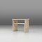 French Minimalist Console with Shelf in Travertine, 1980s, Image 1