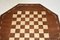 Mesa auxiliar / de ajedrez vintage de latón con incrustaciones, años 50, Imagen 5