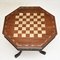 Mesa auxiliar / de ajedrez vintage de latón con incrustaciones, años 50, Imagen 4