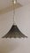 Vintage German Ceiling Lamp with Tinted Funnel-Shaped Relief Glass Shade on Brass Mount by Peill & Putzler, 1970s, Image 4