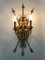 Large Vintage Empire Style Wall Light in Gilded Wood and Metal, 1950s 2