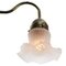 French Frosted Glass & Brass Flower Wall Lamp, Image 2