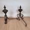 Andirons in Bronze and Wrought Iron, 19th Century, Set of 2 1