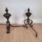 Andirons in Bronze and Wrought Iron, 19th Century, Set of 2, Image 1