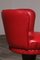 Captains Bar Chairs with Red Leather Upholstery and Steel Bases, 1970, Set of 5 13