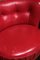 Sedie da bar Captains con rivestimento in pelle rossa e base in acciaio, 1970, set di 5, Immagine 4