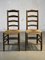 Rustikale Moderne Brutalistische Stühle, Frankreich, 1950er, 2er Set 1