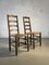 Rustikale Moderne Brutalistische Stühle, Frankreich, 1950er, 2er Set 3