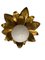 Gilded Tole Flush Mount, Florence, Italy, 1970s, Image 1