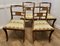 Vintage Art Nouveau Walnut Dining Chairs, Set of 4 1