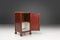 Art Deco Nightstand with Geometrical Wooden Inlay and Marble Top, France, 1930s, Image 4