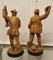 Black Forest Pottery Huntsmen Figures, 1800s, Set of 2 3
