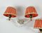 Brass & Acrylic Glass Double Arm Sconces with Shades, France, 1970, Set of 2 8