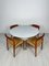 Mesa de comedor vintage grande redonda de mármol, años 70, Imagen 9