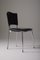 Black Leather Side Chair from Protis, Image 3