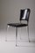 Black Leather Side Chair from Protis 1