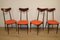 Vintage Italian Wooden Dining Chairs, 1960s, Set of 4, Image 1