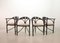 Black Lacquered Model 87 Dining Chairs, 1980s, Set of 4 1