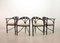 Black Lacquered Model 87 Dining Chairs, 1980s, Set of 4, Image 1