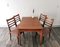 Mid-Century Dining Chairs and Table in Teak, 1960s, Set of 5, Image 2