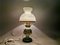 Portuguese Farmhouse Hurricane Gone with the Wind Hand Painted Glass Table Lamp, 1970s, Image 5