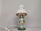 Portuguese Farmhouse Hurricane Gone with the Wind Hand Painted Glass Table Lamp, 1970s, Image 6