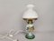 Portuguese Farmhouse Hurricane Gone with the Wind Hand Painted Glass Table Lamp, 1970s, Image 1