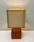 Mid-Century Teak Block Table Lamp Tarogo, Japan, 1980s 14