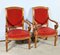 1st Part 19th Century Louis Philippe Cherry Wood Armchairs, Set of 2 2